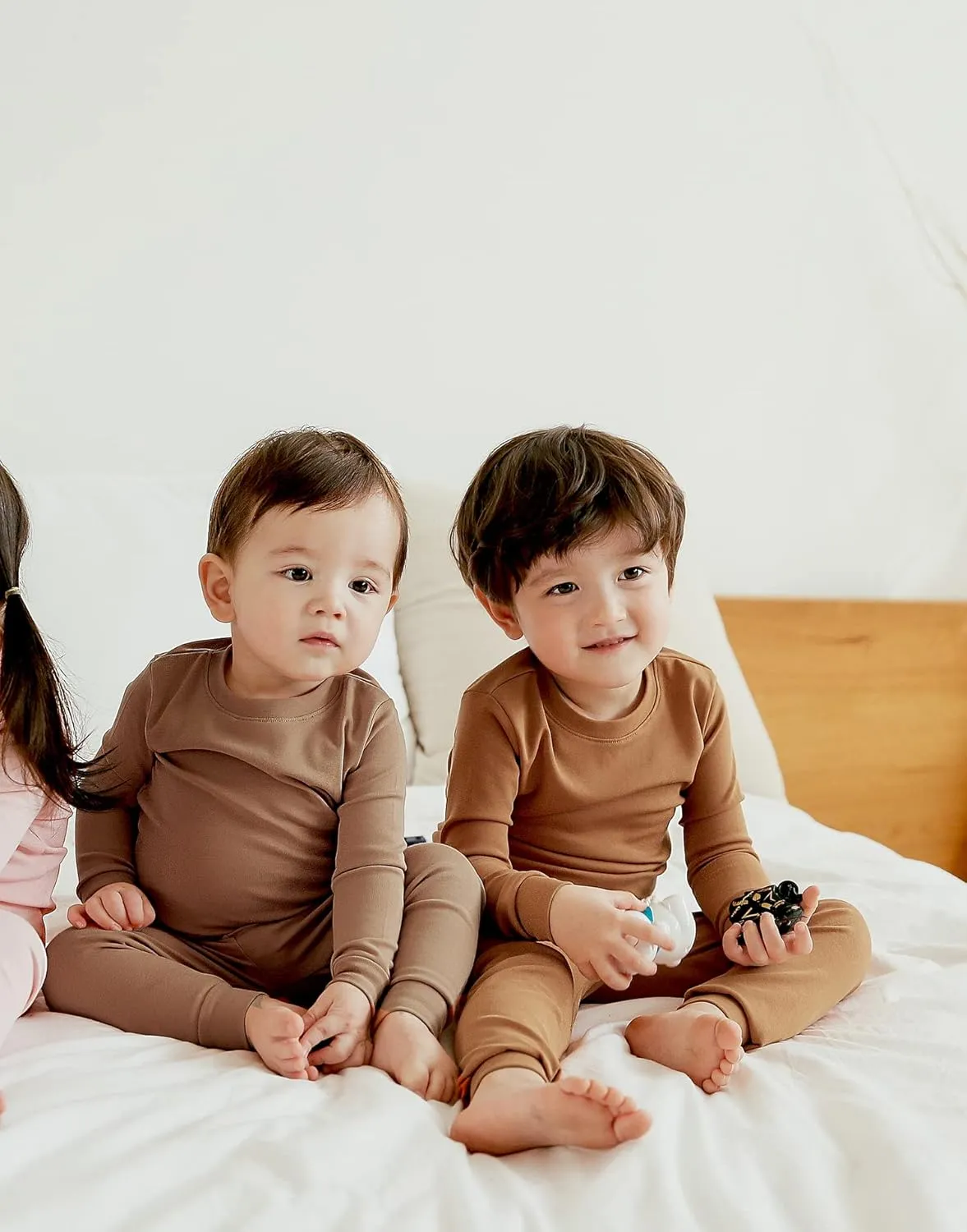 VAENAIT BABY 12M-12Y Kids Boys Girls Toddler Solid Cotton Daily Pajamas Pyjamas Sleepwear Set Basic