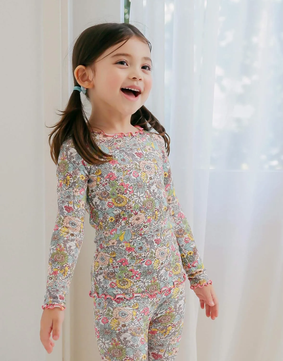 VAENAIT BABY 6M-12Y Kids Unisex Girls & Boys Soft Comfy Modal Tencel Shirring Sleepwear Pajamas 2pcs/4pcs Set