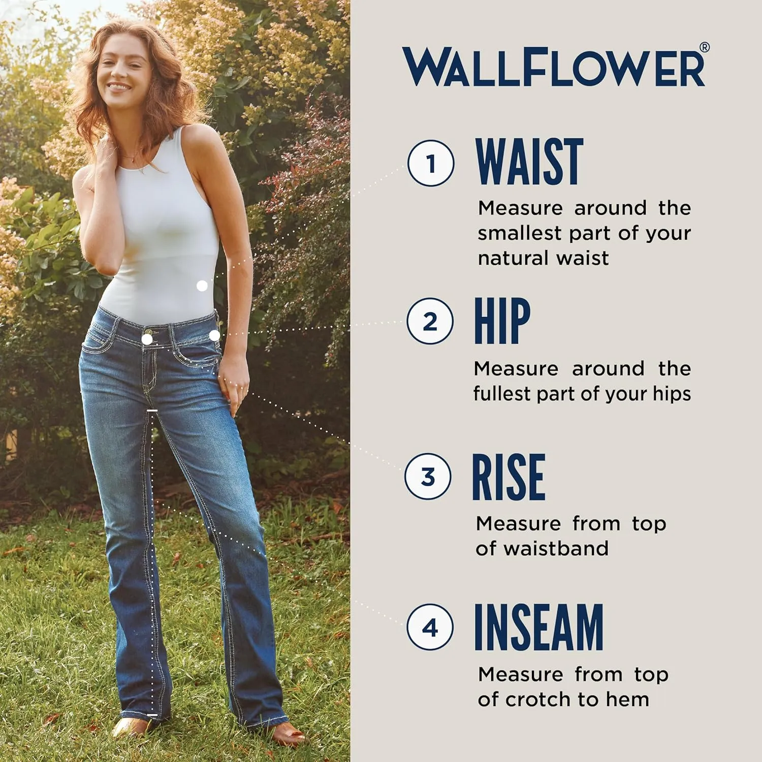 WallFlower Women's Luscious Curvy Bootcut Mid-Rise Bling Insta Stretch Juniors Jeans (Standard and Plus)