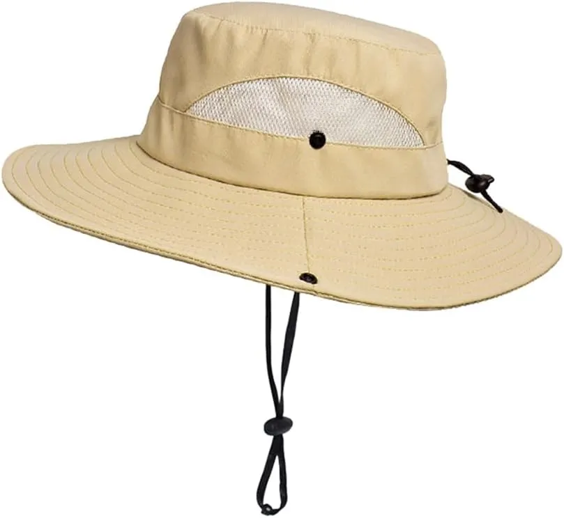 Wide Brim Sun Hat for Women Breathable Mesh Bucket Boonie Hats