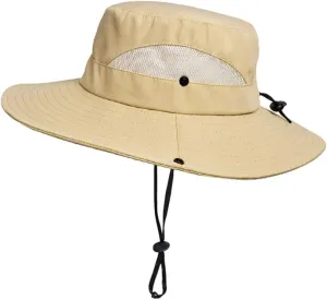 Wide Brim Sun Hat for Women Breathable Mesh Bucket Boonie Hats