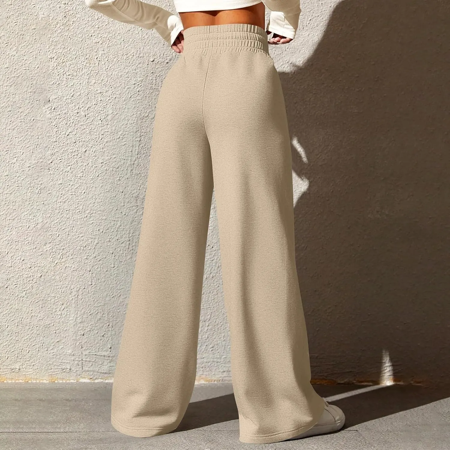 Wide Leg Sweatpants Women Baggy Drawstring High Waisted Lounge Pants Oversized Casual Comfy Joggers with Pockets