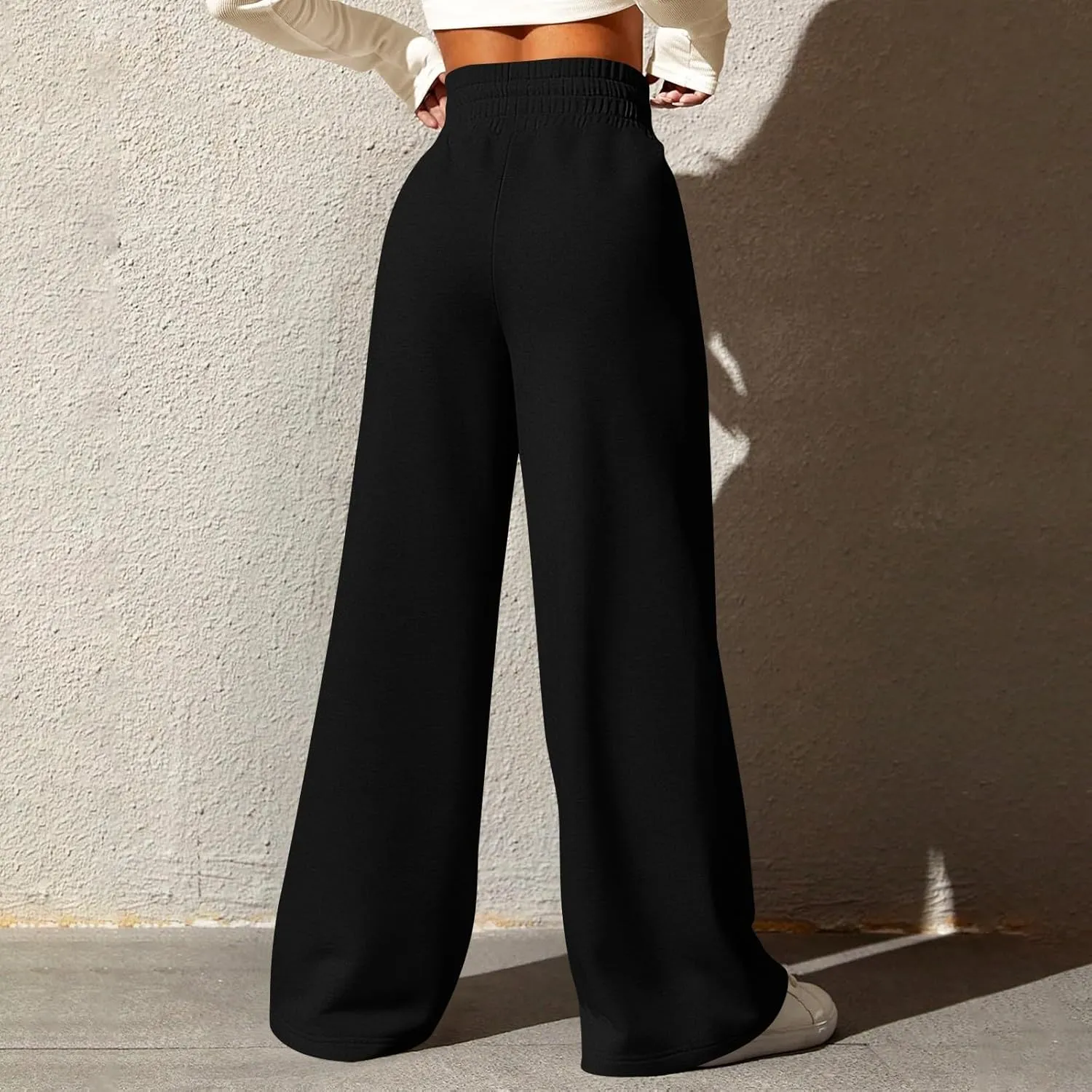 Wide Leg Sweatpants Women Baggy Drawstring High Waisted Lounge Pants Oversized Casual Comfy Joggers with Pockets