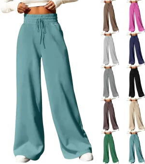 Wide Leg Sweatpants Women Baggy Drawstring High Waisted Lounge Pants Oversized Casual Comfy Joggers with Pockets