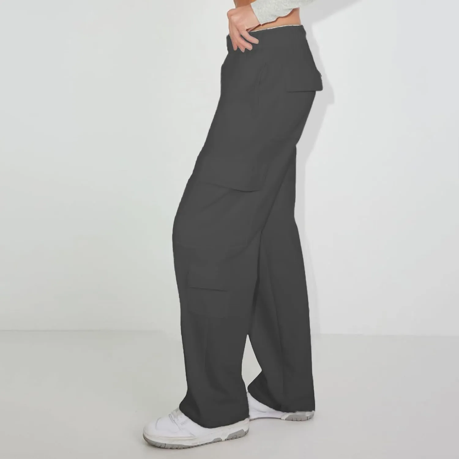 Wide Leg Sweatpants Women Baggy High Waisted Cargo Pants Casual Comfy Workout Lounge Pants with Pockets