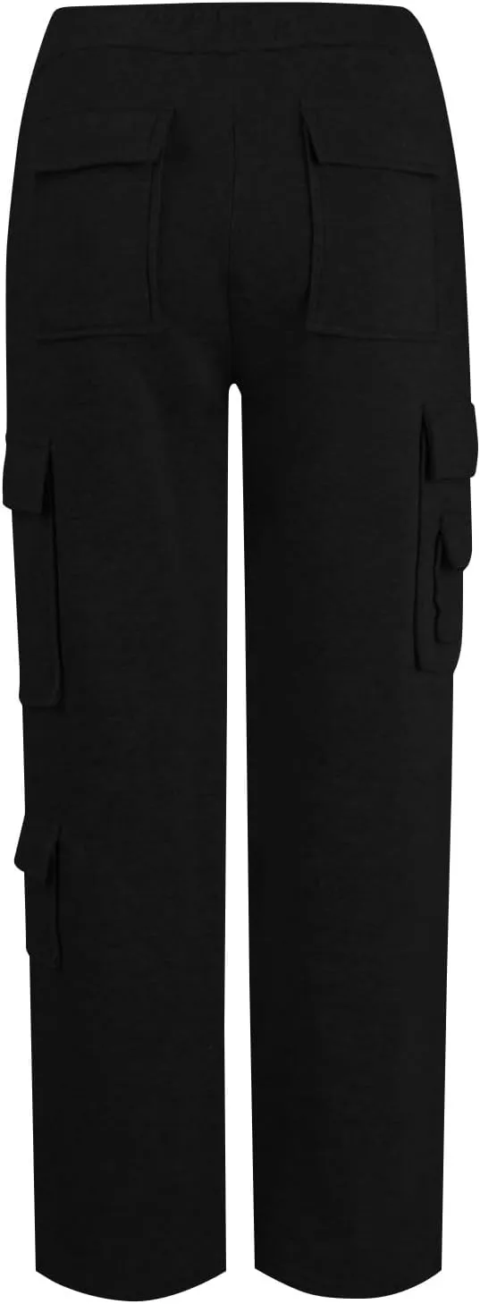 Wide Leg Sweatpants Women Baggy High Waisted Cargo Pants Casual Comfy Workout Lounge Pants with Pockets