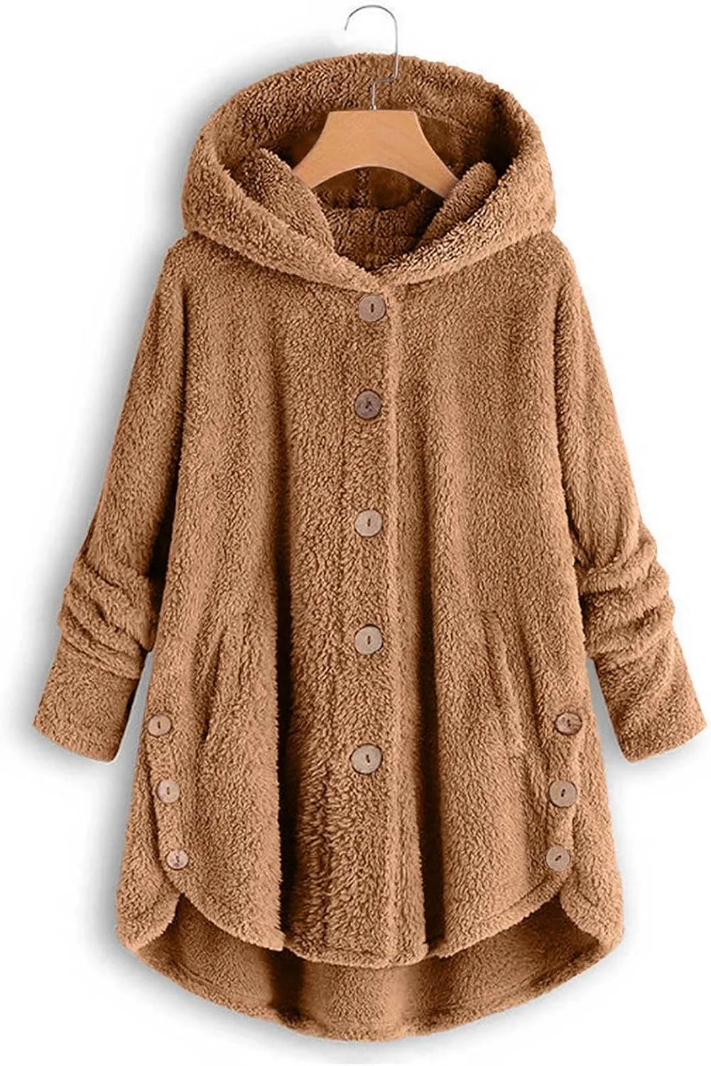 Winter Coats for Women Fuzzy Fleece Pullover Sherpa Sweatshirt Soft Warm Oversized Hoodie Comfy Plus Size Loungewear