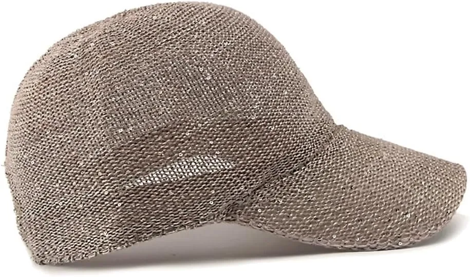 WITHMOONS Breathable Mesh Baseball Cap – Lightweight Sequin Glitter Summer Hat for Women, Adjustable Fit YZM0257