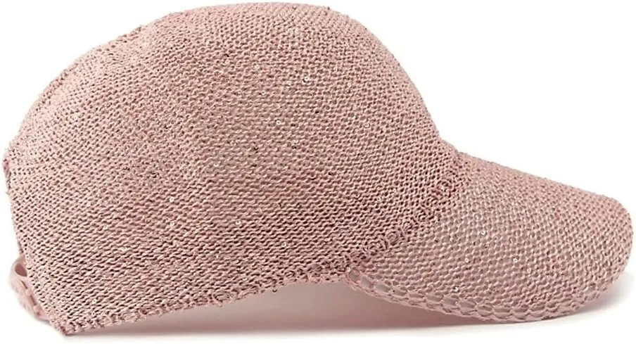 WITHMOONS Breathable Mesh Baseball Cap – Lightweight Sequin Glitter Summer Hat for Women, Adjustable Fit YZM0257