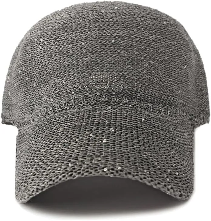 WITHMOONS Breathable Mesh Baseball Cap – Lightweight Sequin Glitter Summer Hat for Women, Adjustable Fit YZM0257