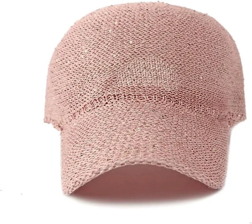 WITHMOONS Breathable Mesh Baseball Cap – Lightweight Sequin Glitter Summer Hat for Women, Adjustable Fit YZM0257