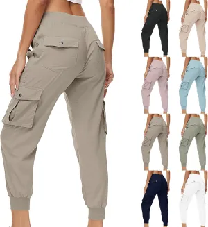 Women Hiking Pants Lightweight Cargo Joggers Outdoor Quick Dry Athletic Pants with Pockets Casual Travel Pants