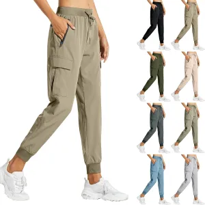 Women Hiking Pants Lightweight Cargo Joggers Outdoor Quick Dry Athletic Pants with Pockets Waterproof Golf Pants