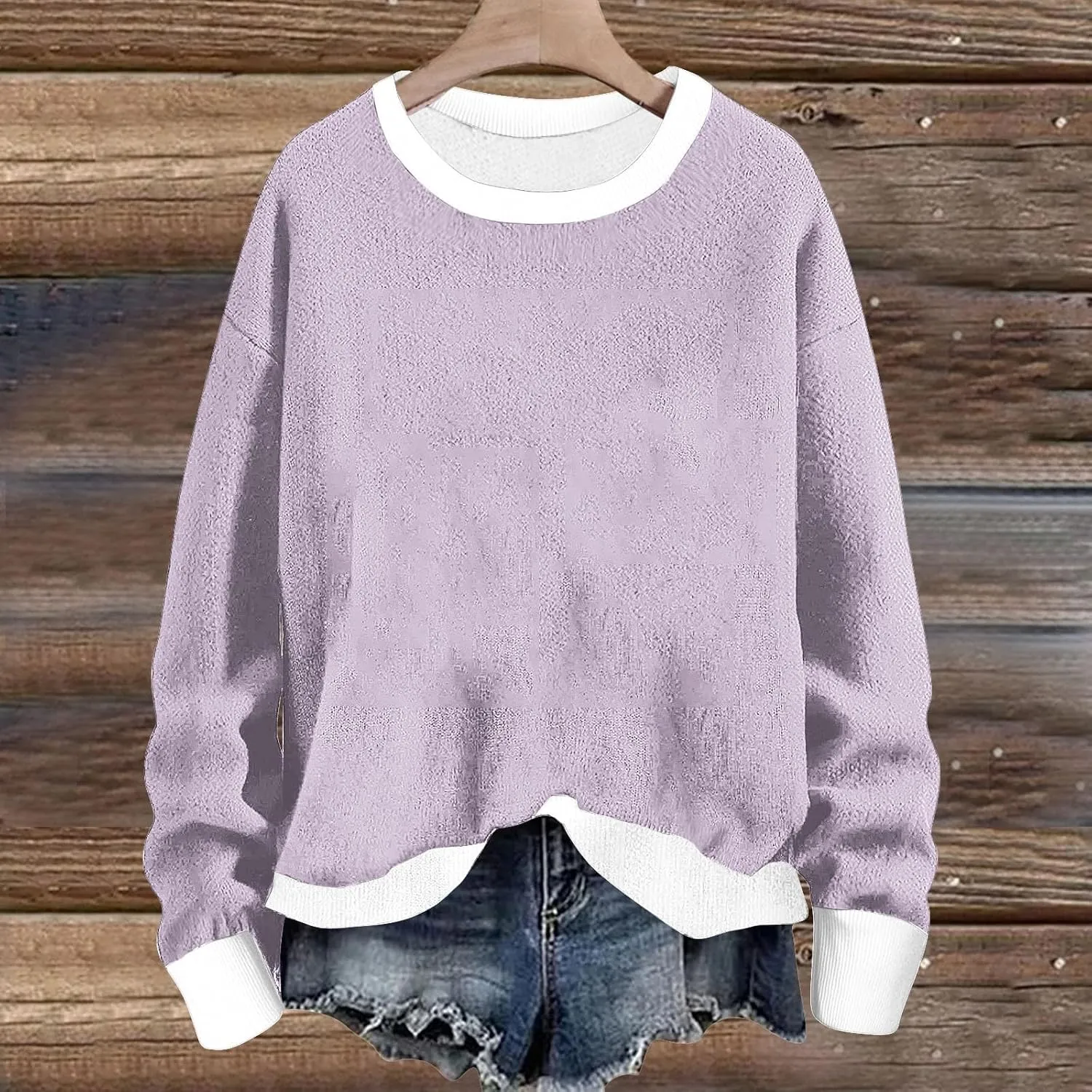 Women Winter Warm Sherpa Lined Fleece Crewneck Sweatshirt Pullover Loungewear Tunic Tops Fashion Going Out Clothes