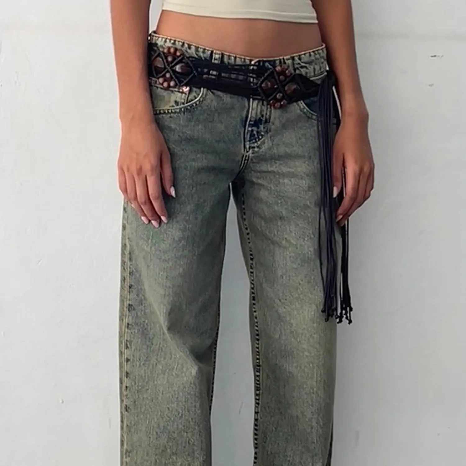 Women Y2k Low Rise Baggy Jeans Loose Fit Casual Straight Wide Leg Jeans Trendy Stretch Long Denim Pants