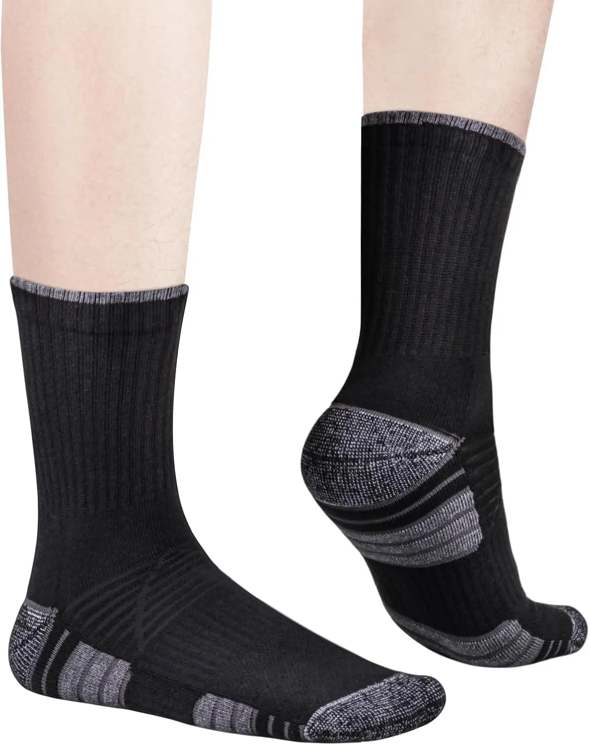 Womens Cushioned Crew Socks For Women, Moisture Wicking Breathable Cotton Everyday Work Gym Tennis Athletic Socks