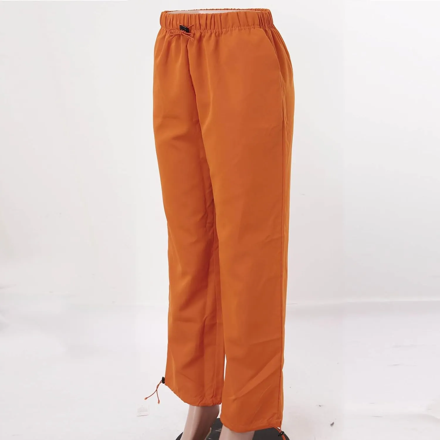 Women's High Waisted Pants Casual Drawstring Workout Baggy Quick Dry Straight Wide Leg Trousers Pockets Streetwear