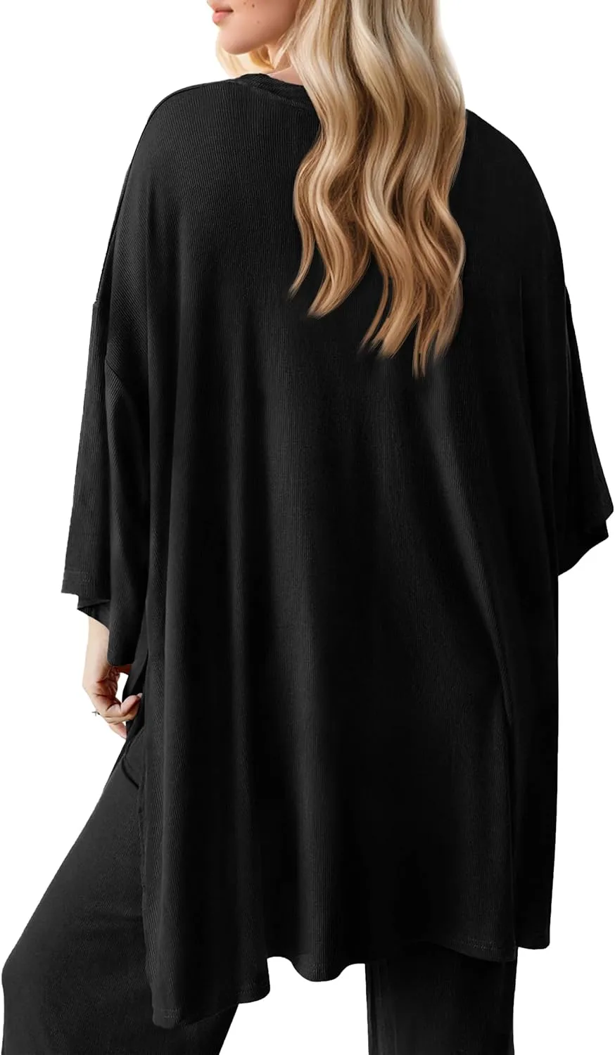 Womens Maternity Pajamas Sets 2 Piece Outfits Long Sleeve Tops and Pregnancy Loungewear Mama Clothes with Pockets