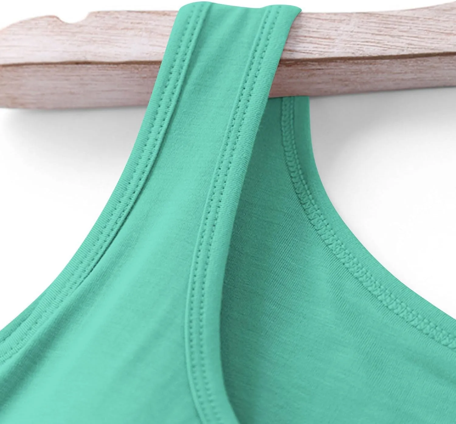 Womens Modal Built-in Bra Padded Camisole Yoga Tanks Tops Scoop Neck Sleeveless Gym Workout Shirts Basic Undershirts