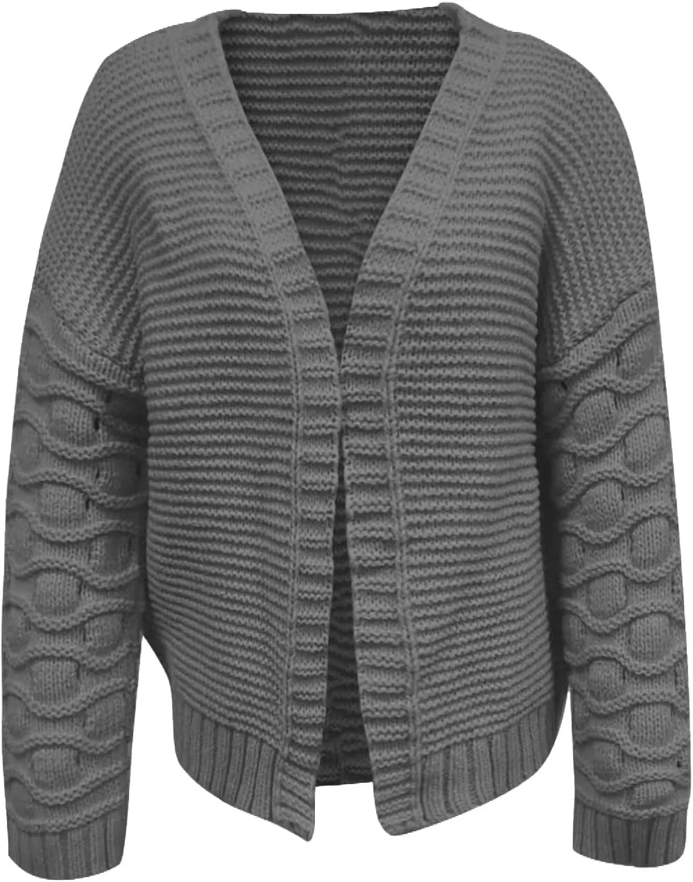 Womens Oversized Cable Knit Cardigan Sweaters Chunky Open Front Long Sleeve Fall Cardigans Outwear Coats 2024 Trendy