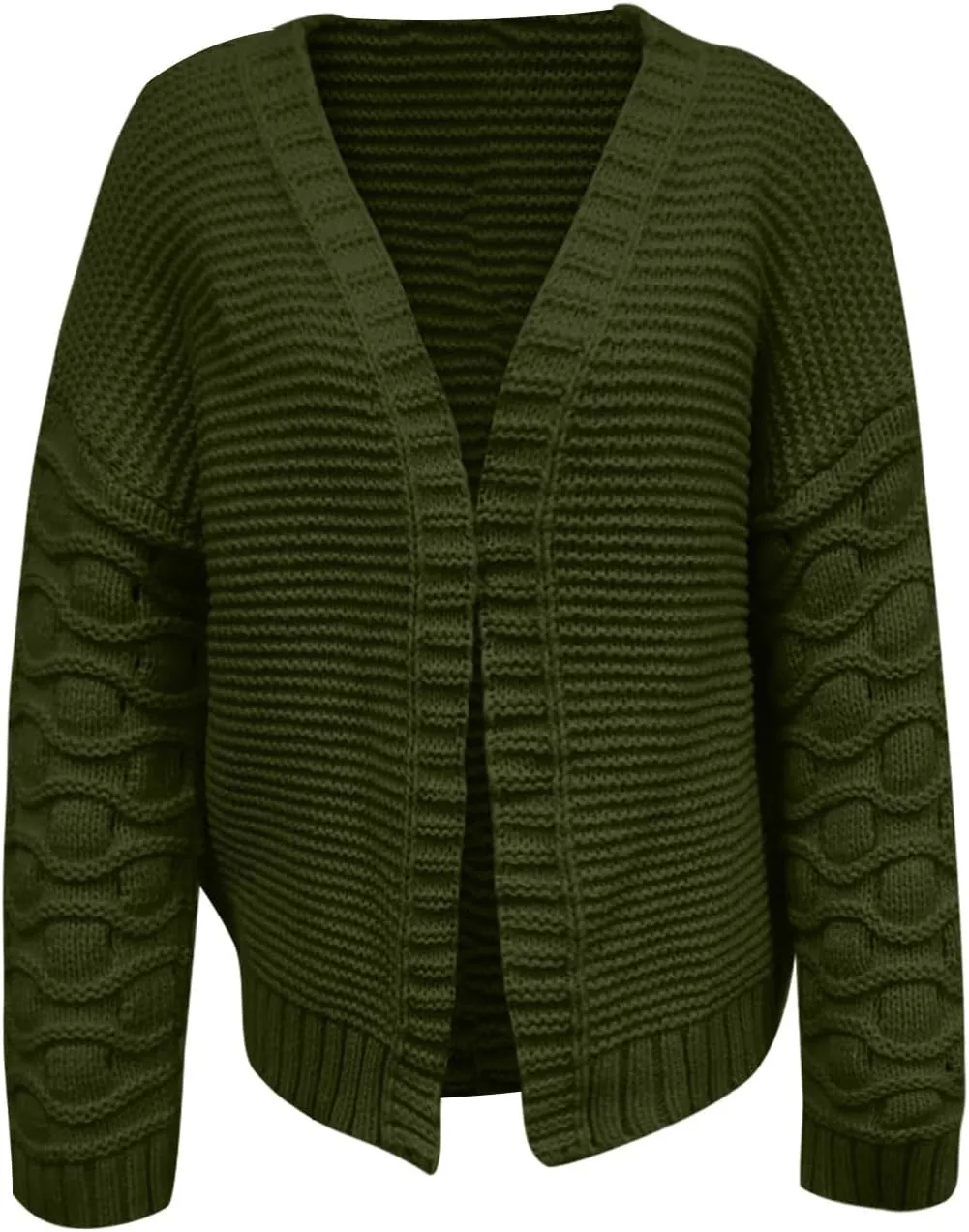 Womens Oversized Cable Knit Cardigan Sweaters Chunky Open Front Long Sleeve Fall Cardigans Outwear Coats 2024 Trendy