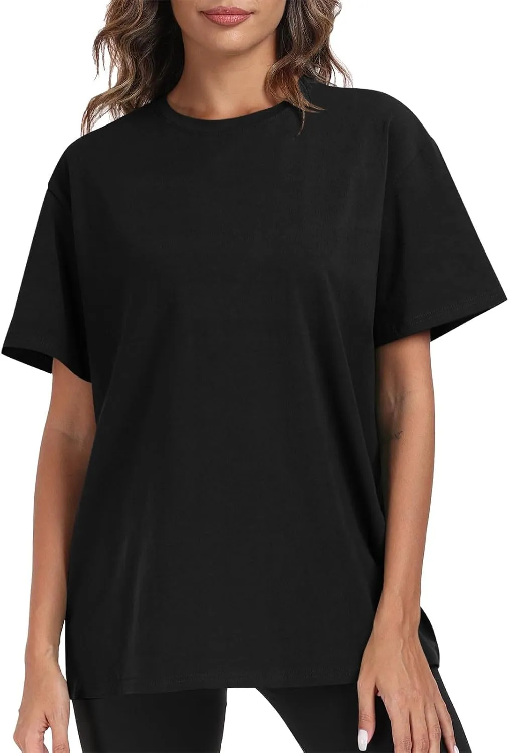 Womens Oversized T Shirts Summer Short Sleeve Crewneck Loose Fit Tops Casual Blouse 2025 Trendy Boxy Tee
