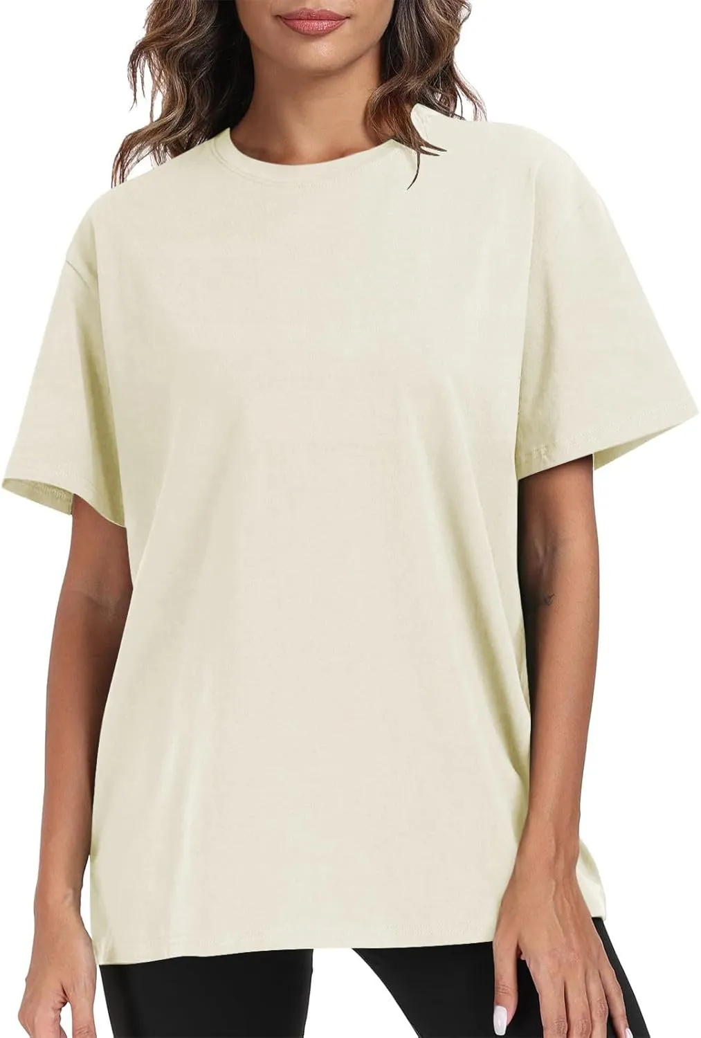 Womens Oversized T Shirts Summer Short Sleeve Crewneck Loose Fit Tops Casual Blouse 2025 Trendy Boxy Tee