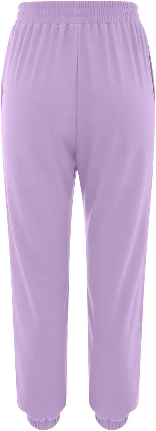 Womens Pants Trendy 2024 Relaxed Fit Athletic Gym Jogger Sweatpants Trendy Baggy Active Loungewear Fall Sweat Pants
