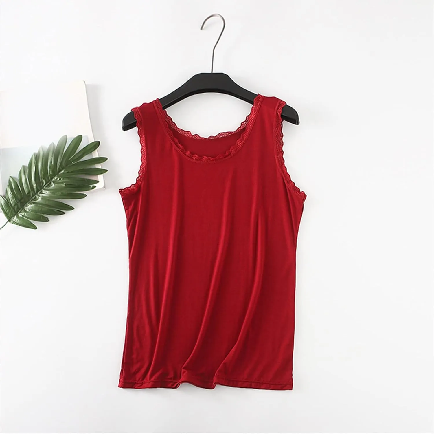 Womens Plus Size Round Neck Tank Tops Breathable Cotton Camisole with Ruffles Sleeveless Summer Casual Yoga Shirts