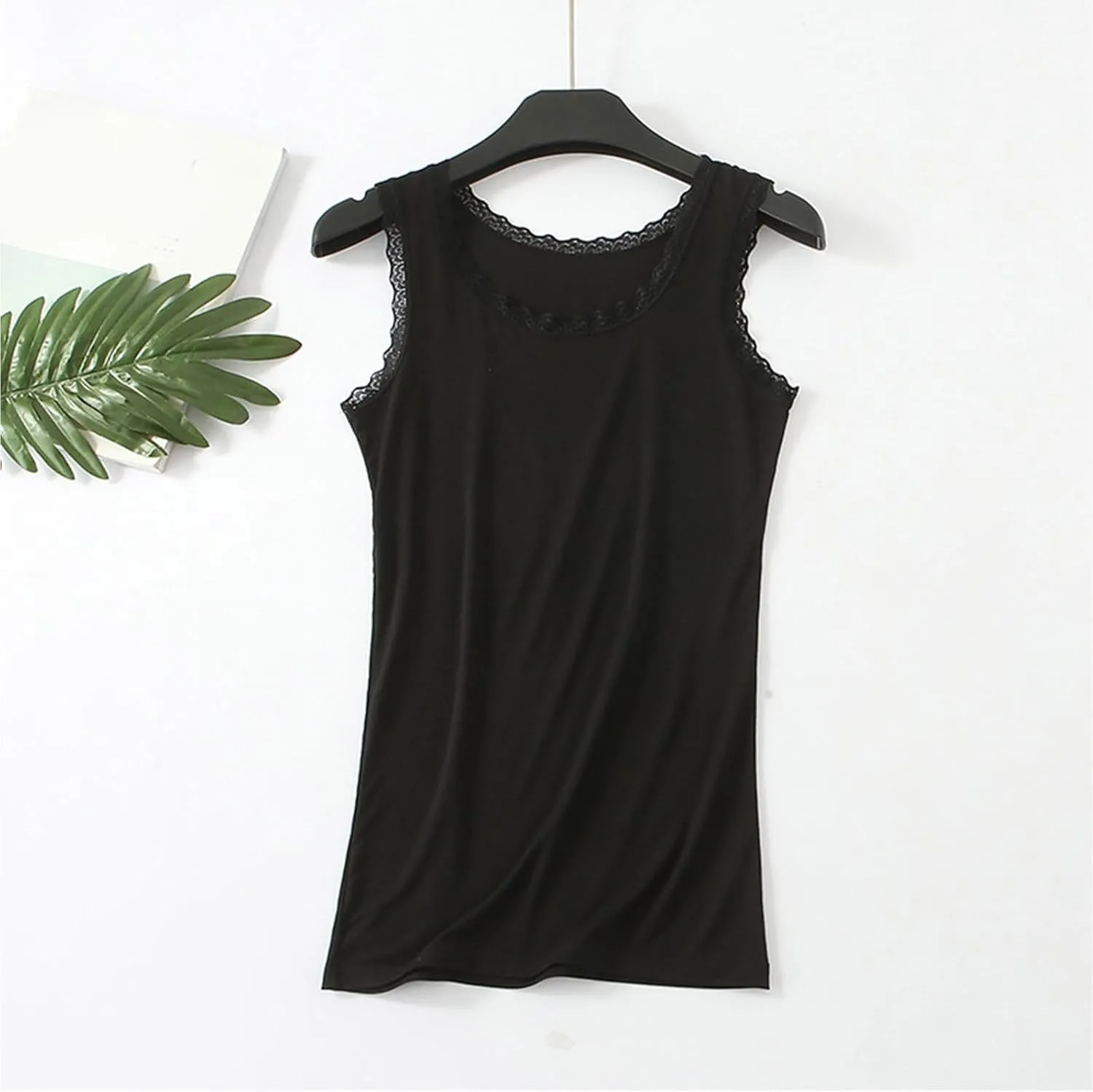 Womens Plus Size Round Neck Tank Tops Breathable Cotton Camisole with Ruffles Sleeveless Summer Casual Yoga Shirts