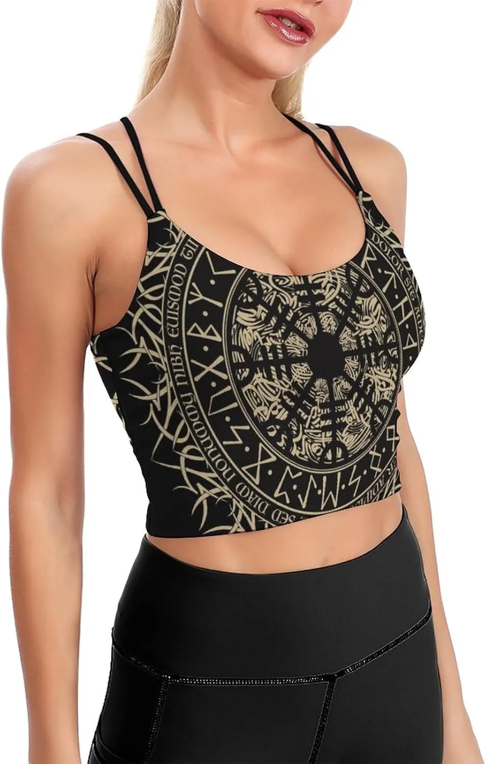 Women's Quick Dry Sports Bras, No Wire Yoga Tank Top with Chest Pad, Camisole