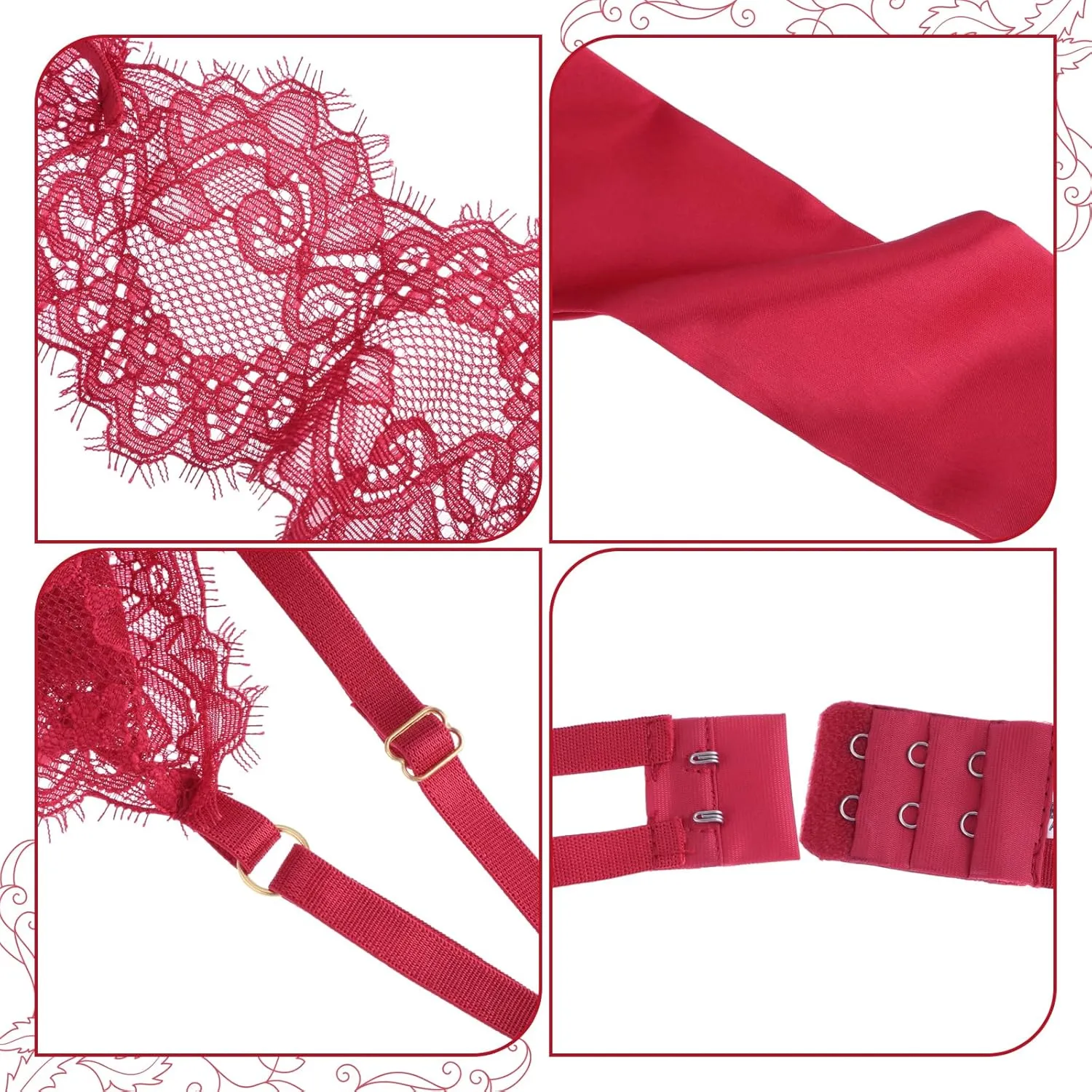 Women's Sexy Lingerie for Women Lace Bodysuit with Bow Tie Cutout Design One Piece Lingerie Sets for Women Sexy