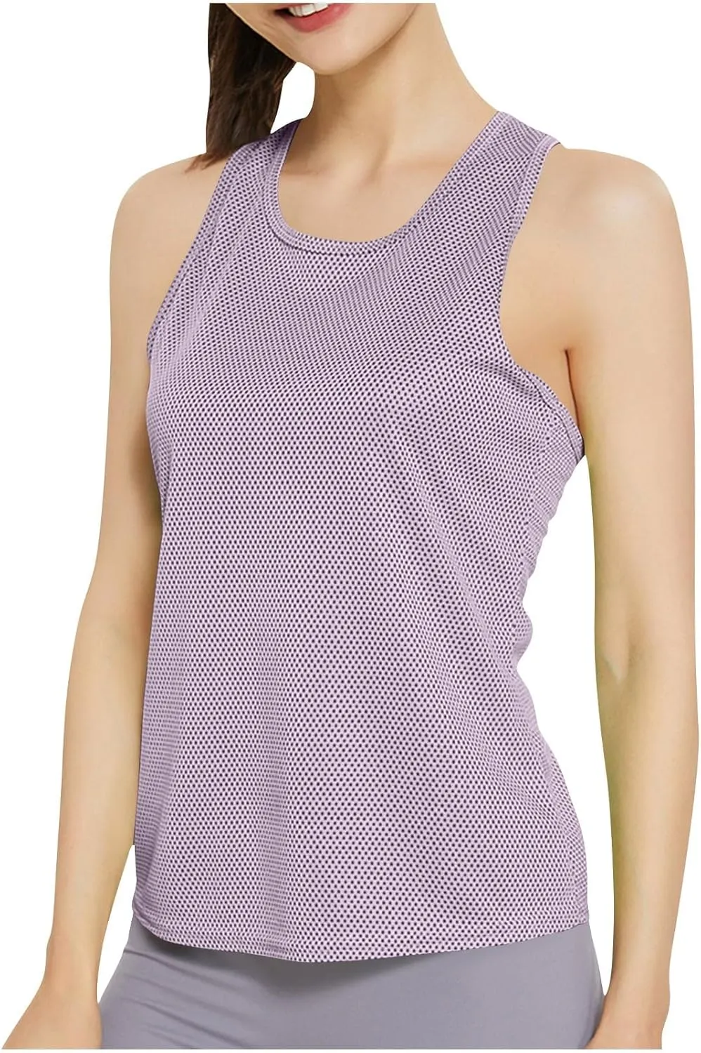 Women's Sleeveless Workout Shirts, Backless Drawstring Athletic Racerback Tank Loose Quick Dry Yoga Tops