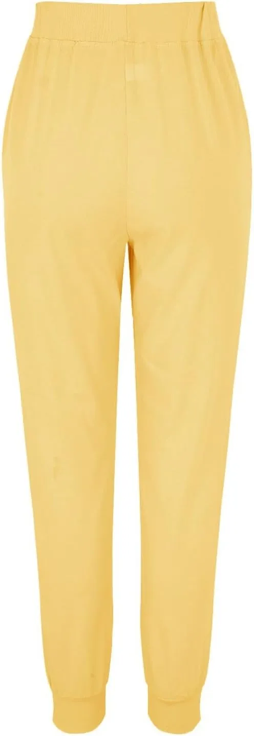Womens Summer Linen Pants Casual Long Trousers Drawstring Elastic Waist Lounge Pants Comfy Sweatpants Joggers Pockets
