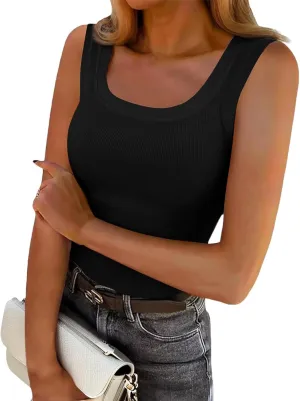 Womens Tank Top 2025 Built in Bra Adjustable Spaghetti Strap Workout Tops Gym Shirts Sleeveless Basic Under Clothes