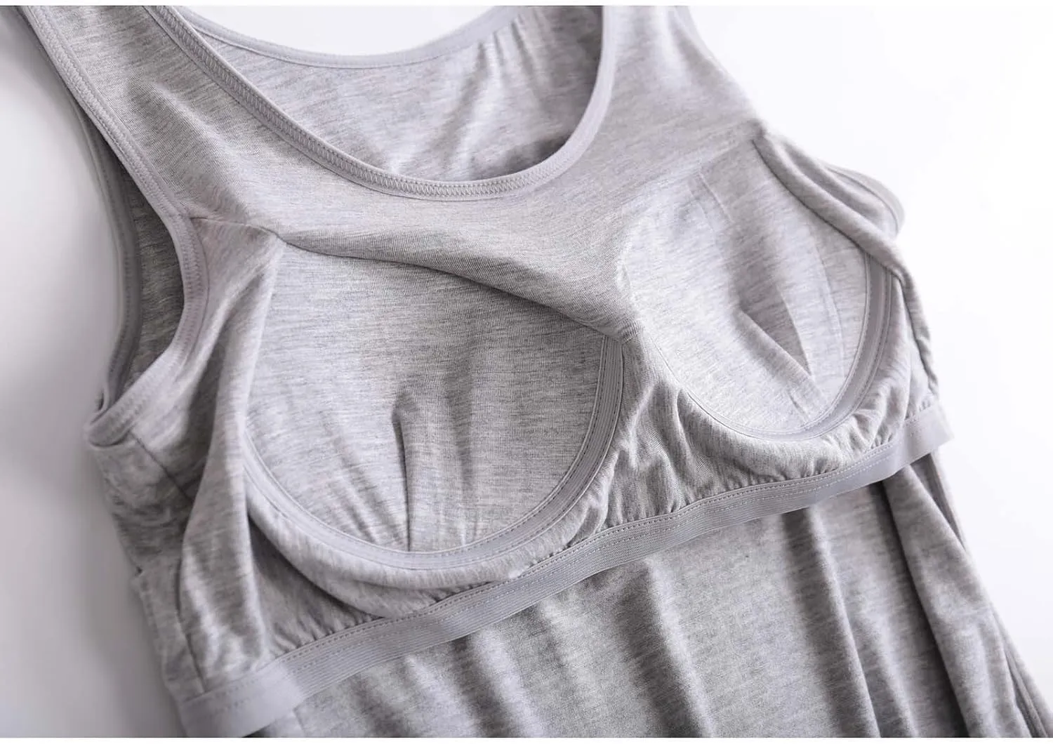 Womens Tank Tops with Built in Bras Padded Basic Solid Summer Casual Tops Yoga Athletic Stretch Comfort Camisole