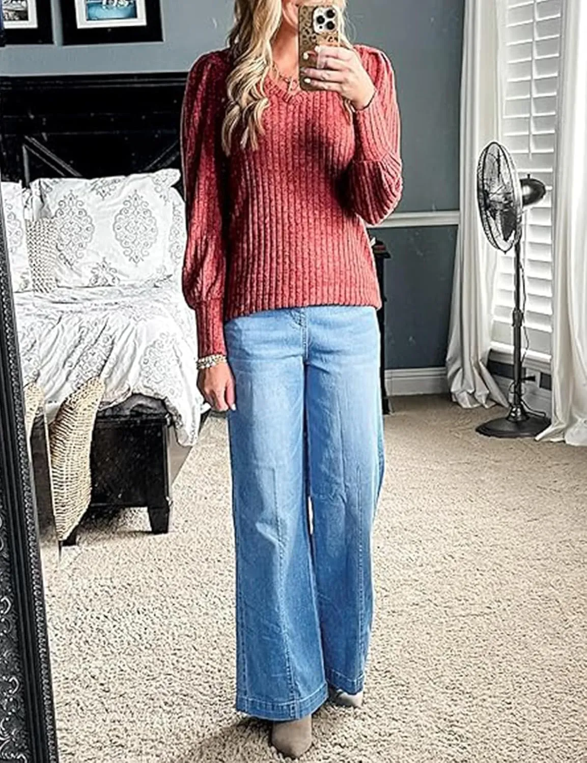 Women's Wide Leg Baggy Jeans,High Waisted Stretch Flattering Fit Demin Pants, Casual Boyfreind Jeans for Women 2025