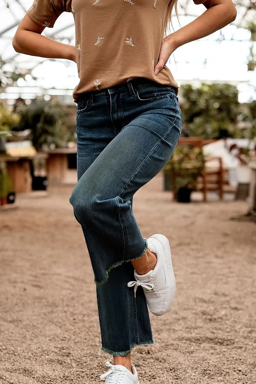 Women's Wide Leg Jeans 90S Vintage Zipper Fly Raw Hem Loose Fit Mid Rise Straight Leg Jeans for Women Denim Pants