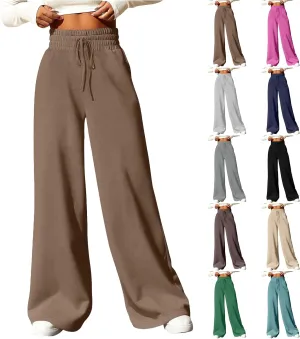 Womens Wide Leg Pants Baggy Drawstring High Waisted Sweatpants Oversized Casual Comfy Joggers with Pockets