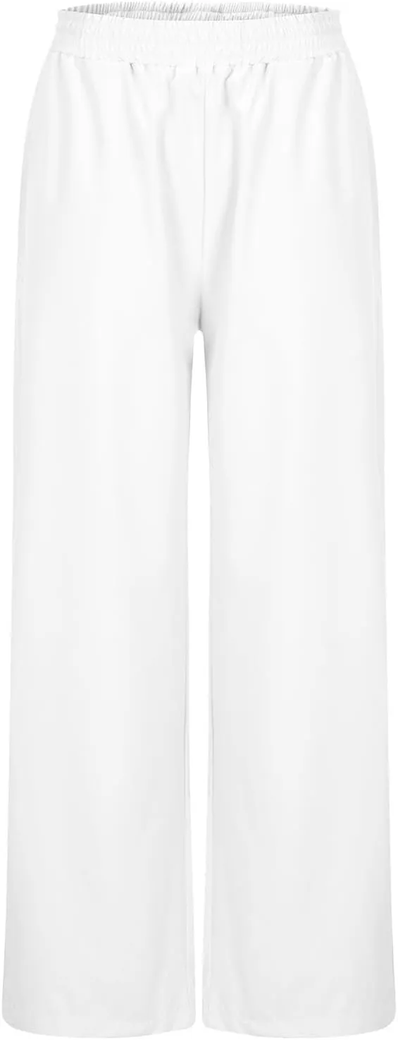 Womens Wide Leg Sweatpants Baggy High Waisted Yoga Pants Lightweight Comfy Casual Lounge Pants with Pockets