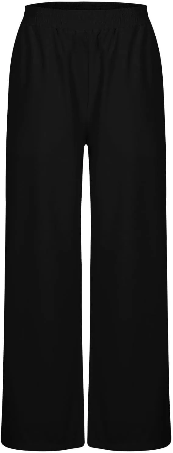 Womens Wide Leg Sweatpants Baggy High Waisted Yoga Pants Lightweight Comfy Casual Lounge Pants with Pockets