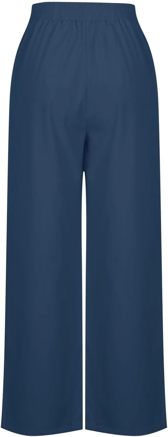 Womens Wide Leg Sweatpants Baggy High Waisted Yoga Pants Lightweight Comfy Casual Lounge Pants with Pockets
