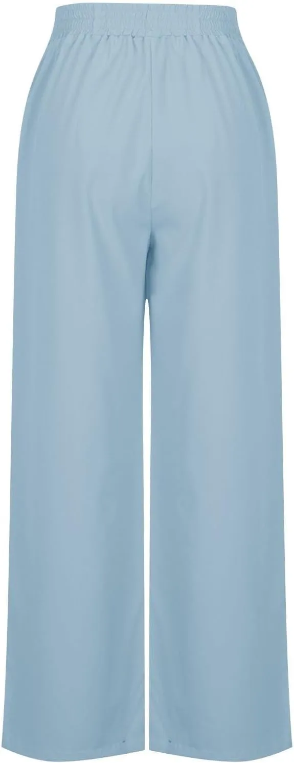 Womens Wide Leg Sweatpants Baggy High Waisted Yoga Pants Lightweight Comfy Casual Lounge Pants with Pockets