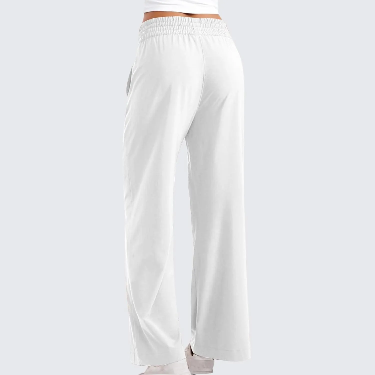 Womens Wide Leg Sweatpants Baggy High Waisted Yoga Pants Lightweight Comfy Casual Lounge Pants with Pockets