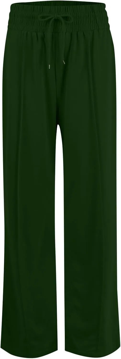Womens Wide Leg Sweatpants Baggy Lounge Pants with Pockets Casual Comfy Drawstring High Waisted Fleece Joggers