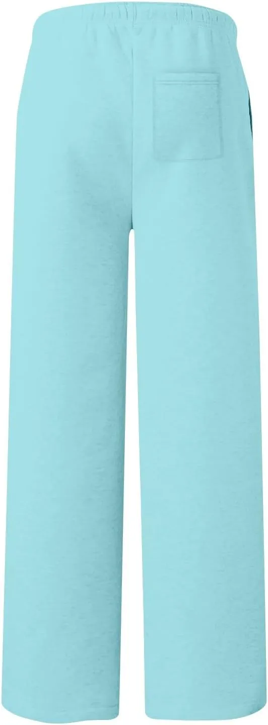 Womens Wide Leg Sweatpants Casual Comfy Drawstring Low Rise Lounge Pants Baggy Fleece Joggers with Pockets