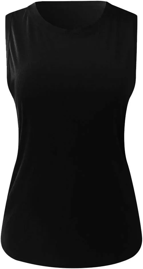 Women's Workout Tank Tops Loose Fit Yoga Shirts Quick Dry Racerback Lightweight Athletic Gym Running Sleeveless Tops