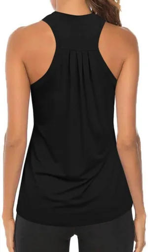 Women's Workout Tank Tops Loose Fit Yoga Shirts Quick Dry Racerback Lightweight Athletic Gym Running Sleeveless Tops