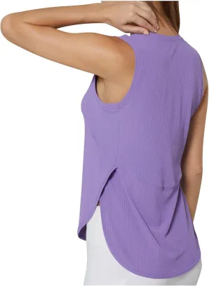 Workout Tank Tops for Woman Quick Dry Running Athletic Tanks High Low Hem Side Slit Yoga Vest Exercise Ribbed Shirts