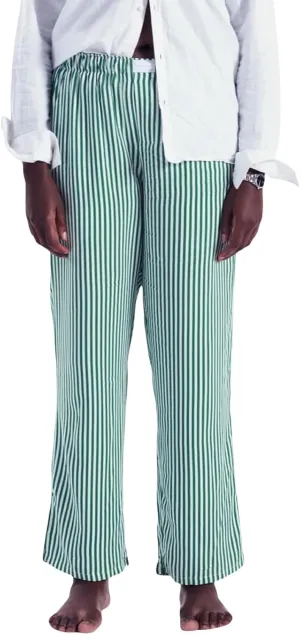 XBTCLXEBCO Women Y2K Striped Lounge Pants Elastic Waist Straight Wide Leg Pajama Bottoms Casual Going Out Trousers Pants
